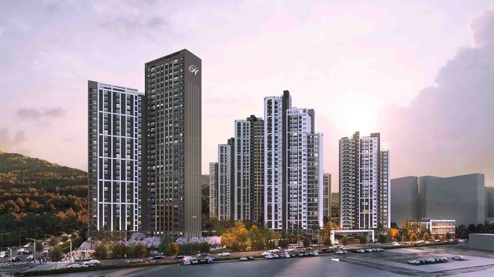 힐스테이트 회룡역 파크뷰 단지 전경 조감도